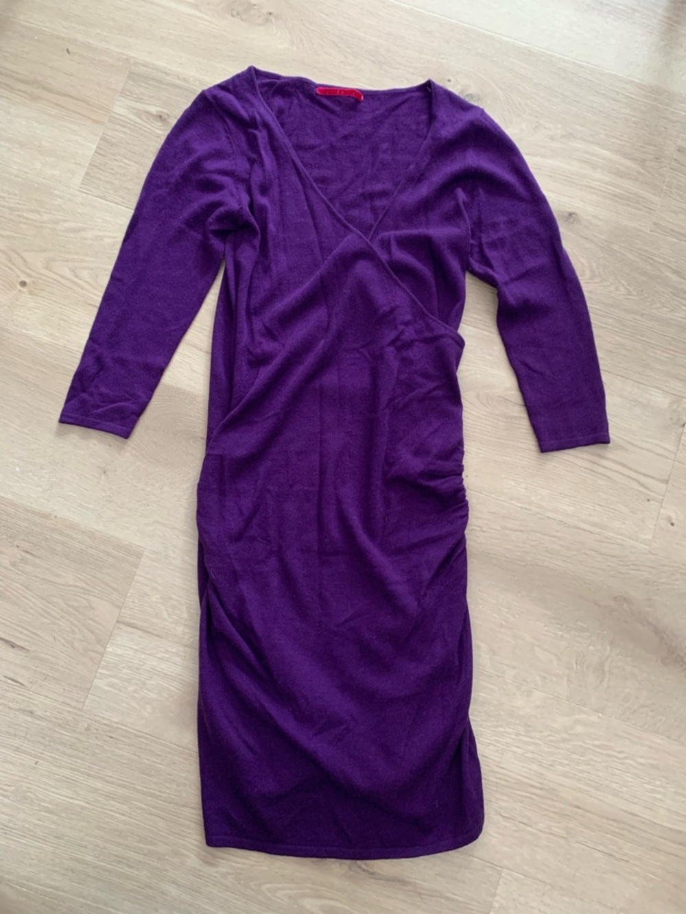 Velvet eggplant Purple Sweater Dress